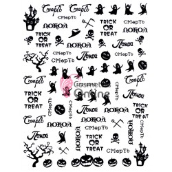 Stickere 3D deosebite pentru unghii Cod STZ-G040 model de Halloween